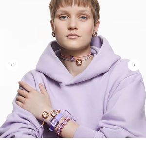 Dulcis necklace cushion cut rose gold tone